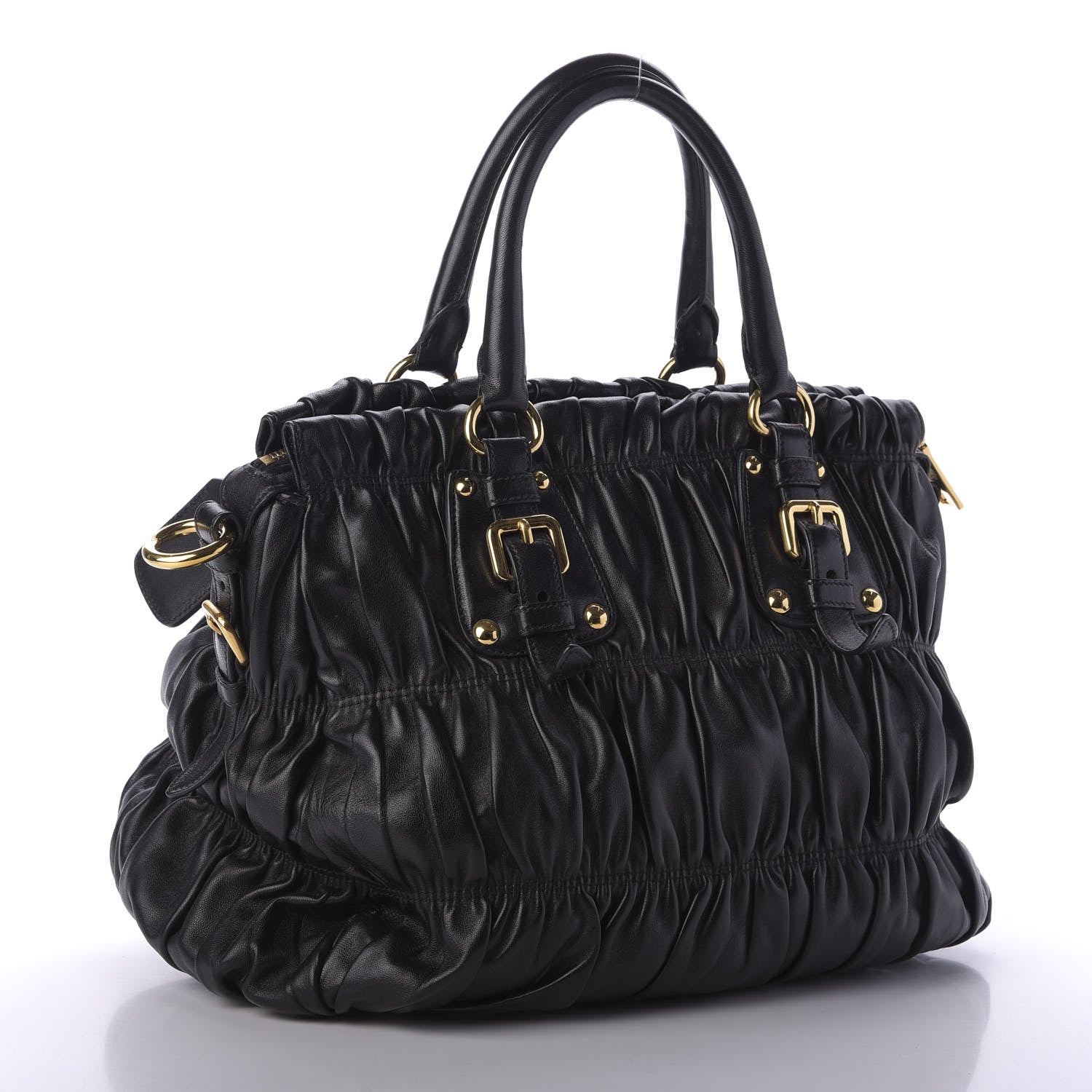 Prada Nappa Gaufre Tote Black 3 of 9
