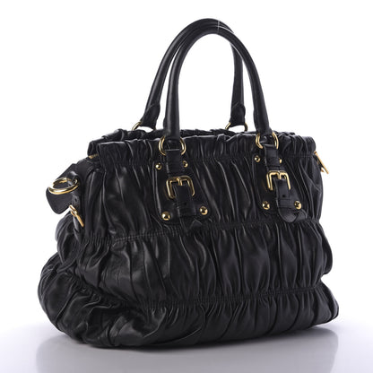 Prada Nappa Gaufre Tote Black 3 of 9