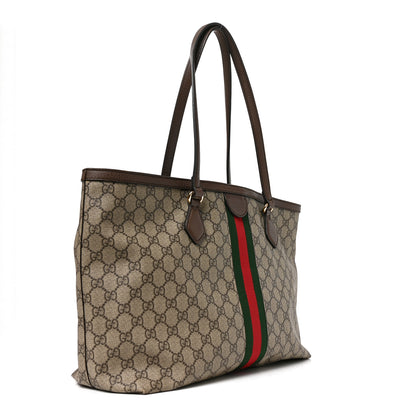 Gucci GG Supreme Monogram Medium Ophidia Shopping Tote Brown 3 of 11