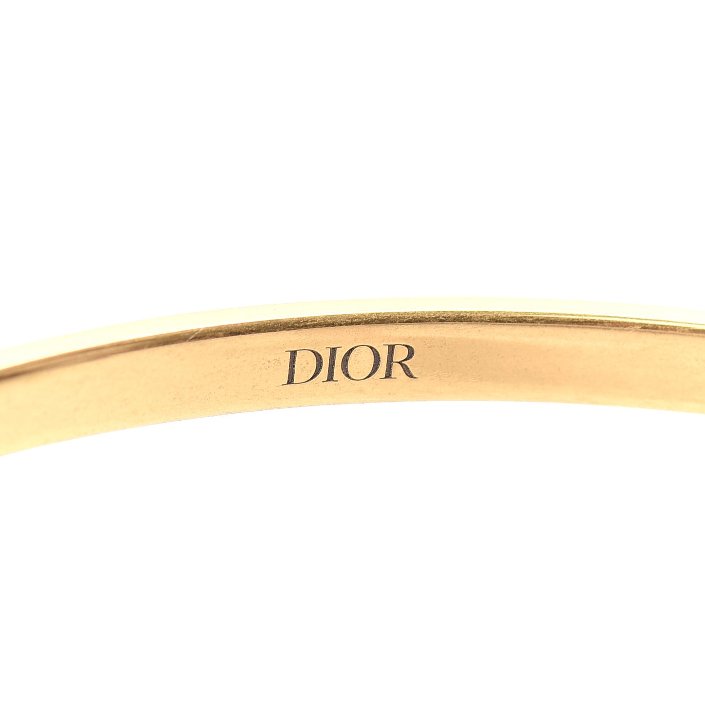 Metal J'Adior Logo Choker Necklace Aged Gold