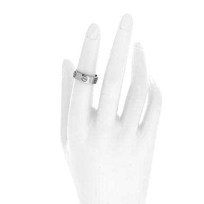 Cartier 18K White Gold 5.5mm LOVE Ring 51 5.75 2 of 4