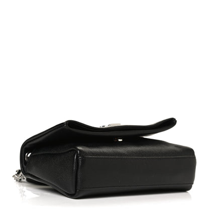 Saint Laurent Grain De Poudre Monogram Toy West Hollywood Fold-Over Bag Black 4 of 13