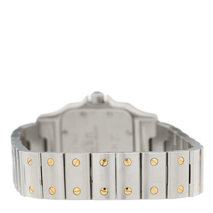 Cartier Stainless Steel 18K Yellow Gold 24mm Santos De Cartier Galbee Quartz Watch 3 of 4