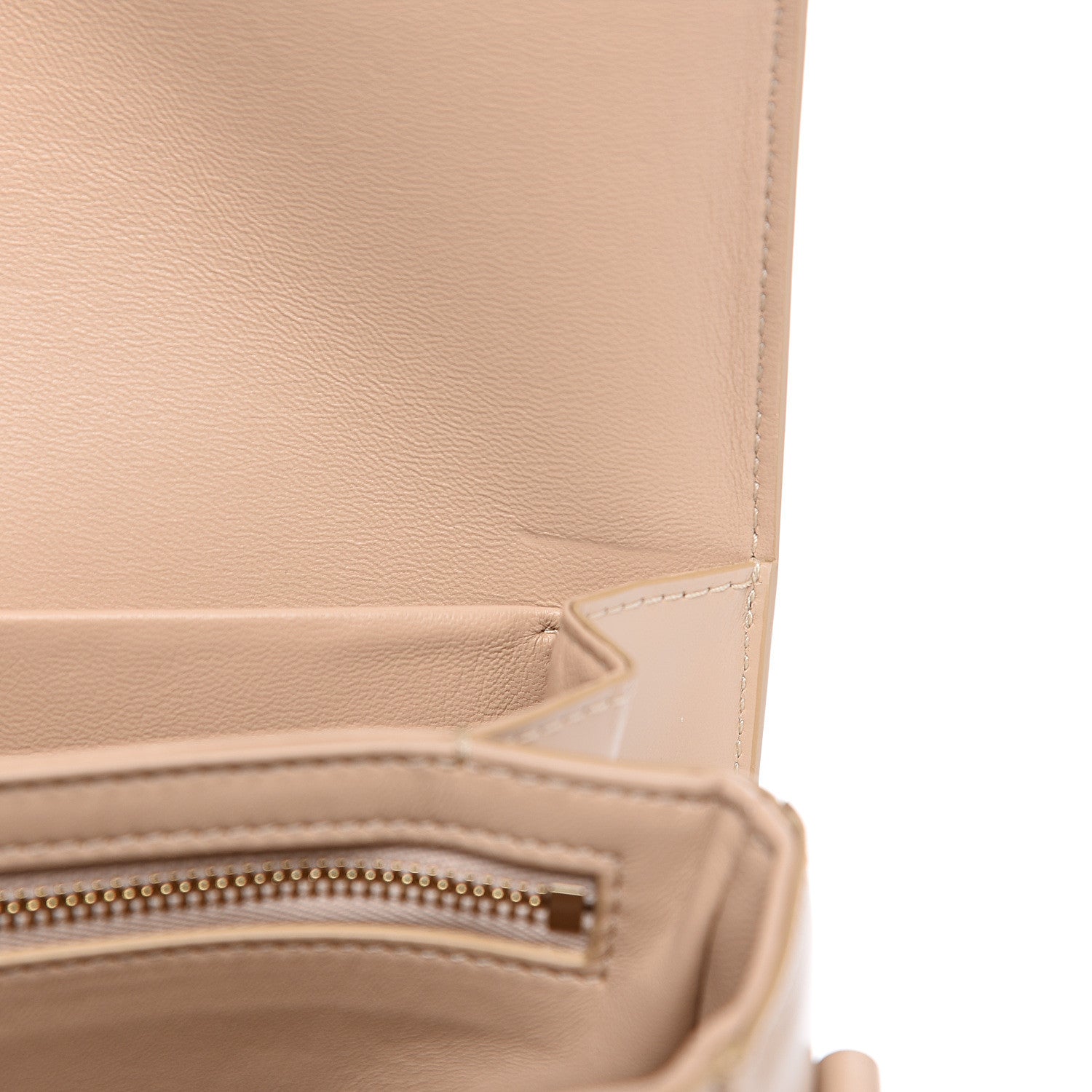 Celine Shiny Calfskin Medium Triomphe Nude 9 of 9