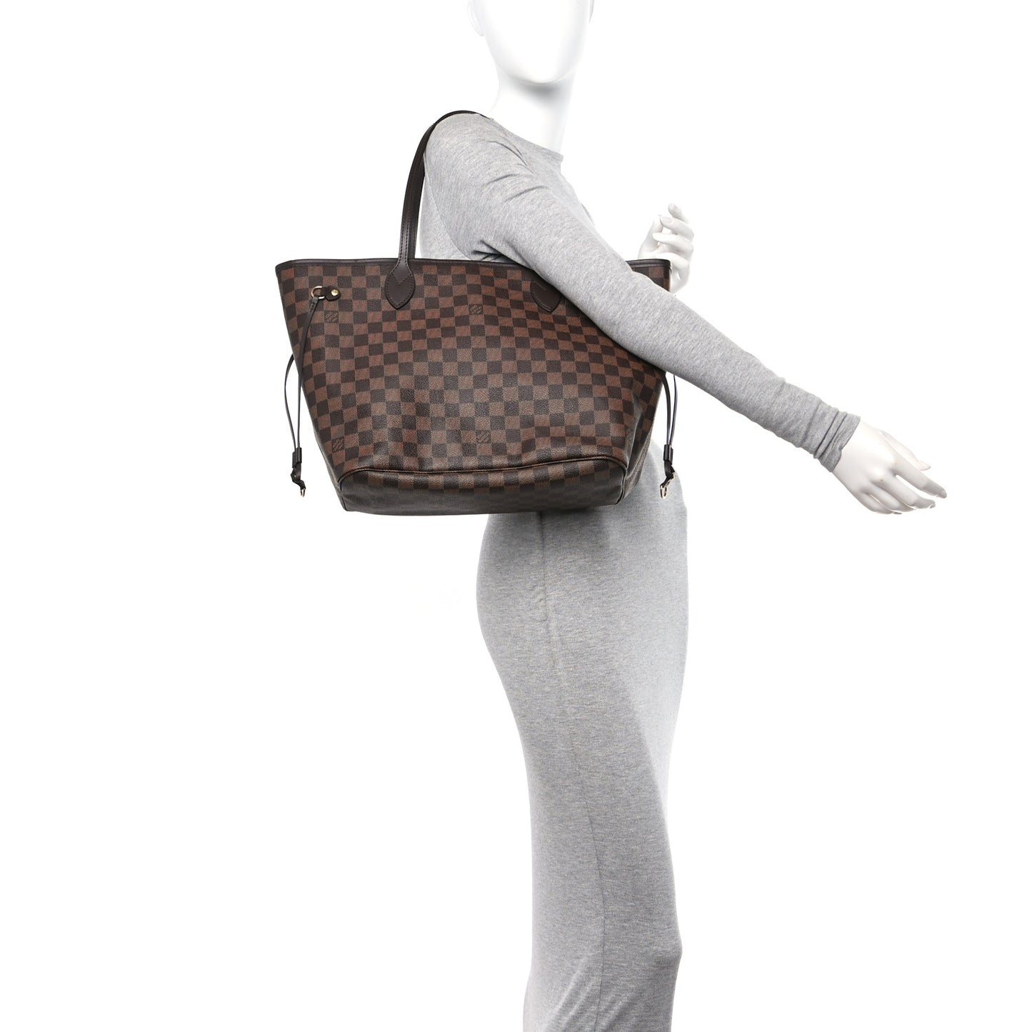 Damier Ebene Neo Neverfull MM Rose Ballerine
