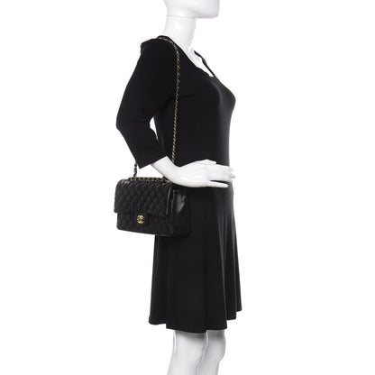 Chanel Lambskin Quilted Medium Double Flap Black 2 of 13