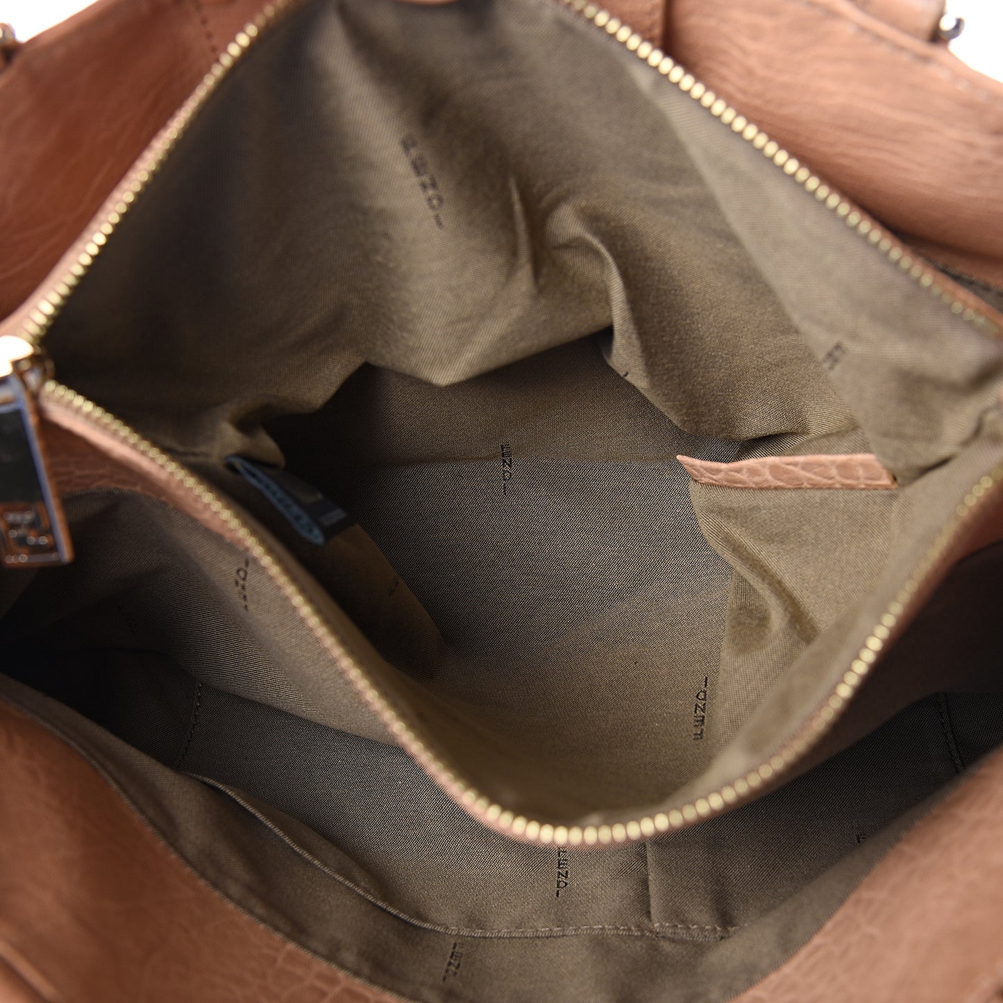 Crinkled Lambskin Mia Tote Camel