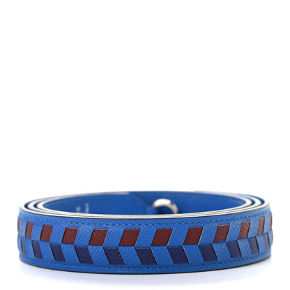 Hermes Epsom 25mm Tressage Shoulder Strap Blue Zellige Blue Encre Rouge 2 of 5