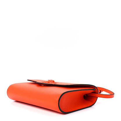 Versace Grained Calfskin La Medusa Crossbody Bag Orange 9 of 11