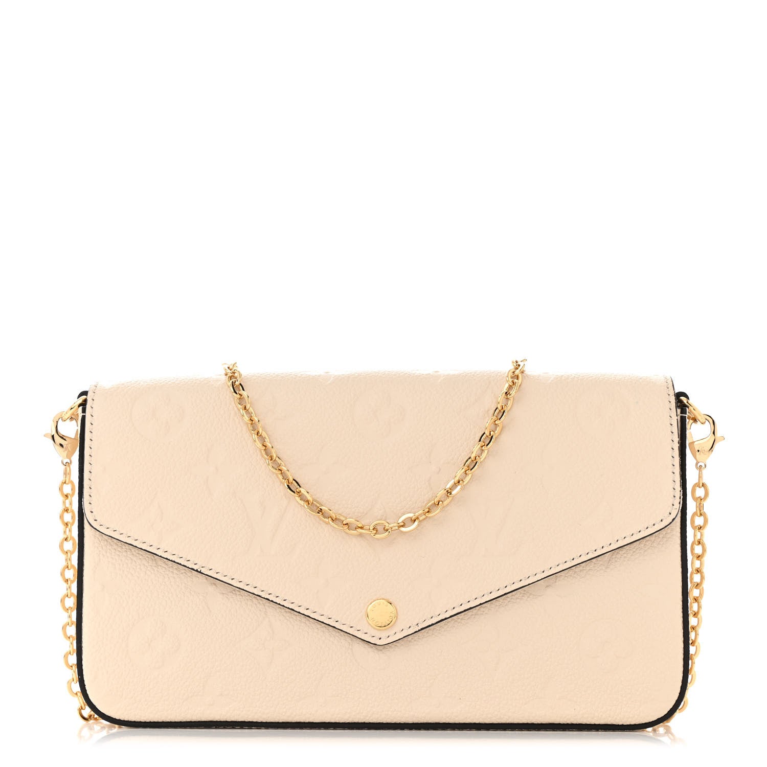 Louis Vuitton Empreinte Pochette Felicie Chain Wallet Cream 1 of 10