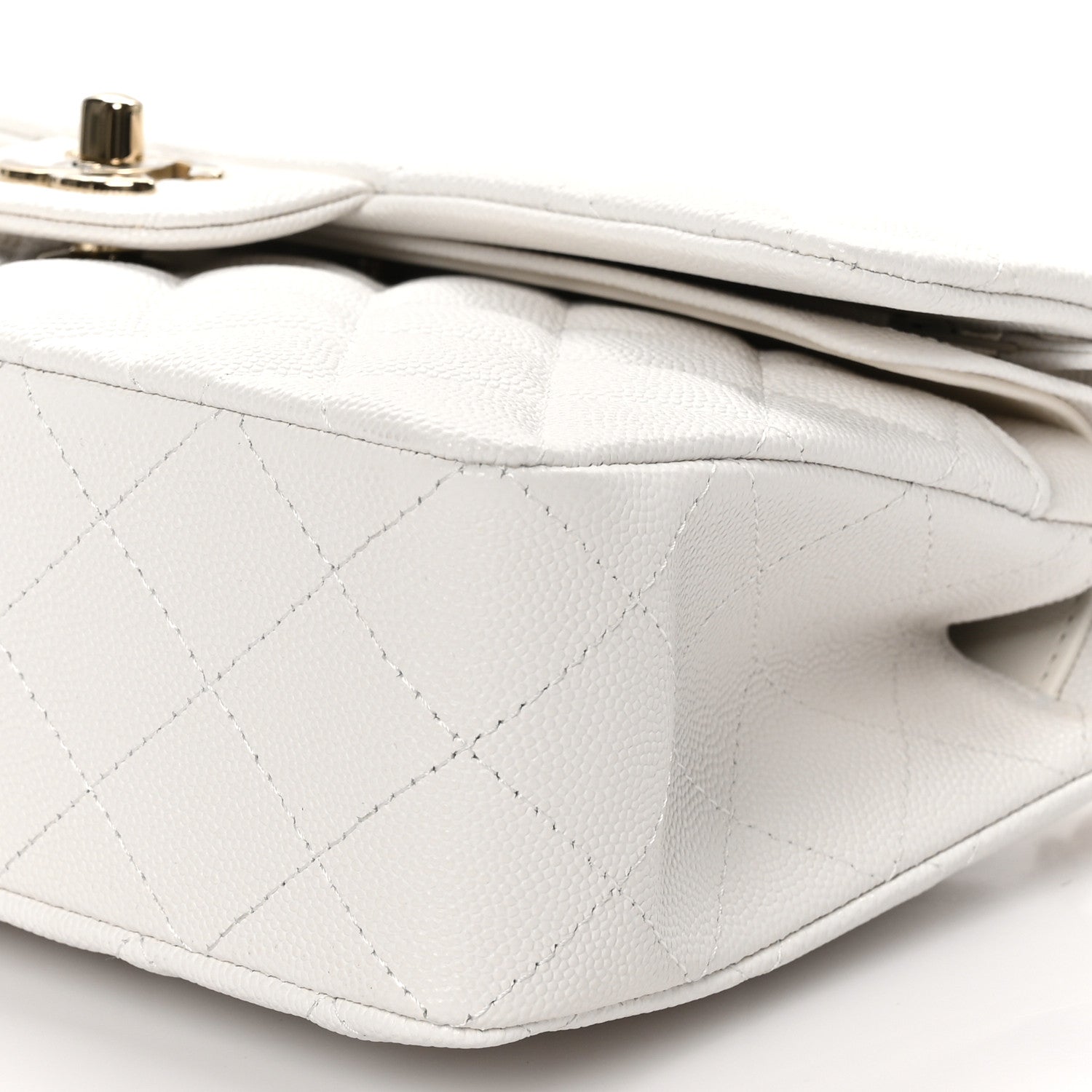 Chanel Caviar Quilted Small Double Flap White 10 of 10