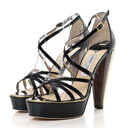 Jimmy Choo Patent Zena Platform Pumps 40.5 Black 3 of 12