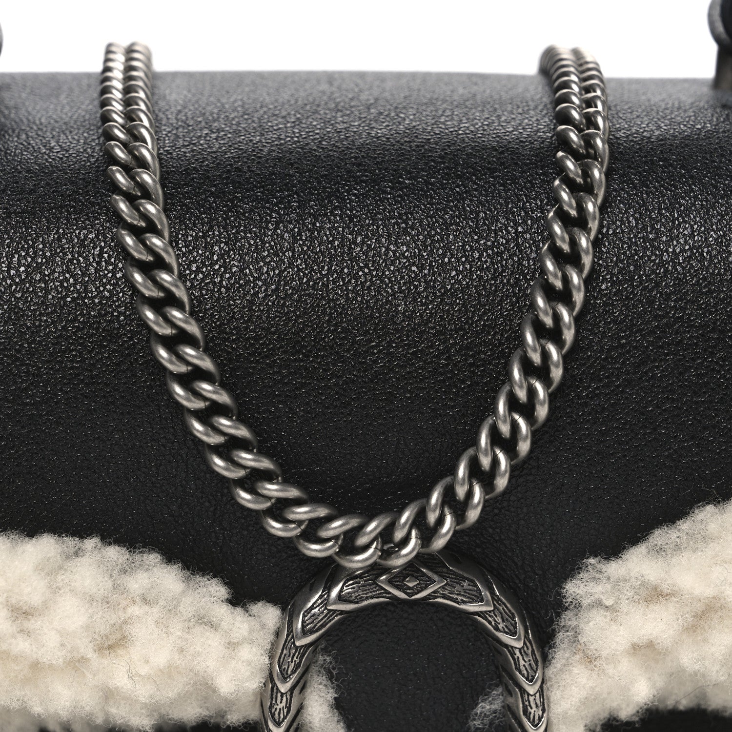 Gucci Sakai Be Green Calfskin Shearling Mini Dionysus Top Handle