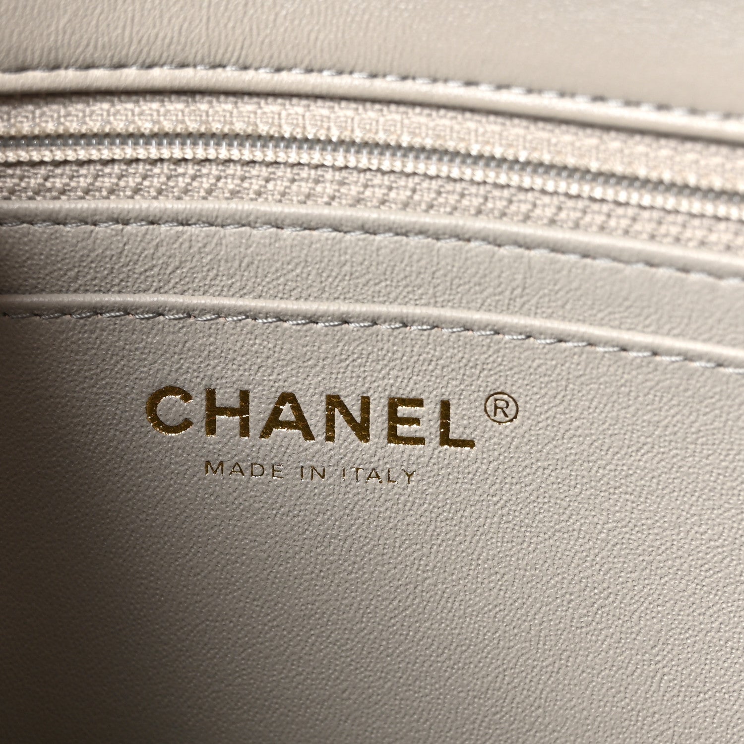 Chanel Lambskin Quilted Mini Rectangular Flap Grey 6 of 11