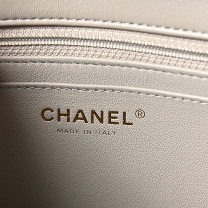 Chanel Lambskin Quilted Mini Rectangular Flap Grey 6 of 11