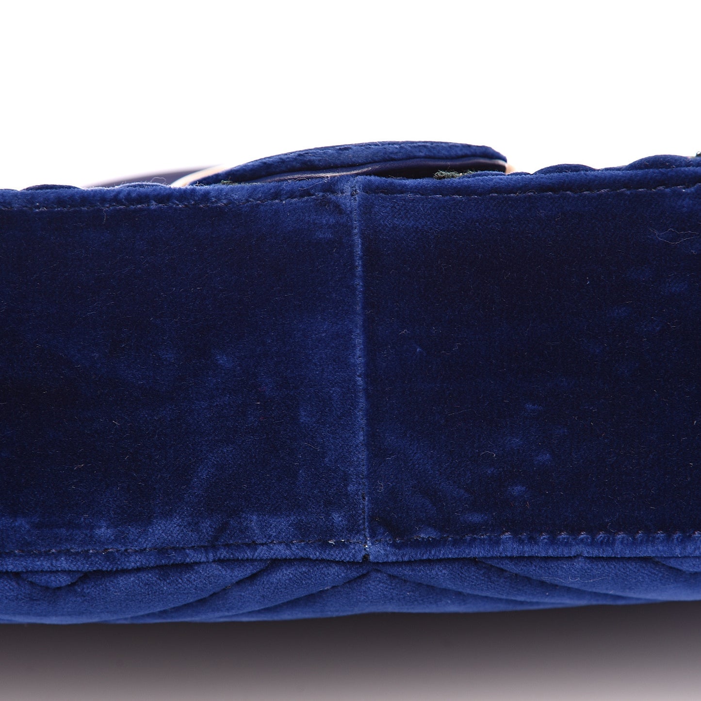 Velvet Matelasse Modern Embroidered Medium GG Marmont Shoulder Bag Cobalt