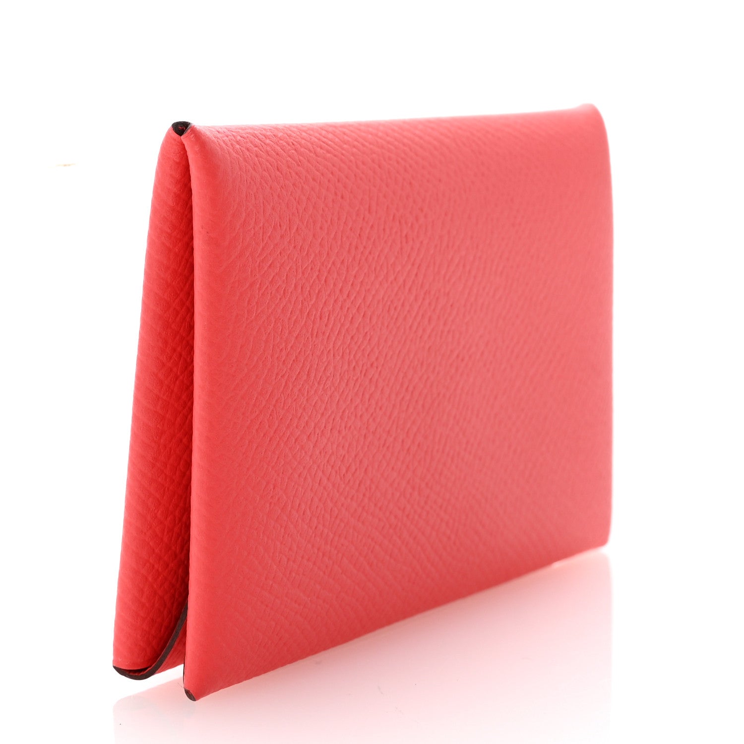 Hermes Epsom Calvi Card Case Rose Azalee 3 of 7