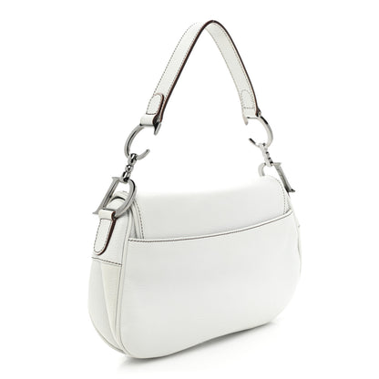 Christian Dior Calfskin Double Saddle Bag White 3 of 20