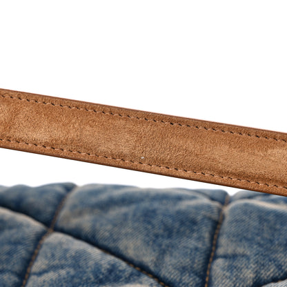 Saint Laurent Denim Quilted Small Loulou Puffer Monogram Chain Satchel Blue Cinnamon 11 of 11