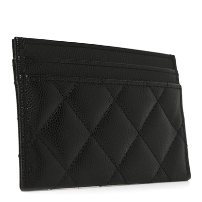 Chanel Caviar Quilted Crystal Card Holder Black 3 of 9