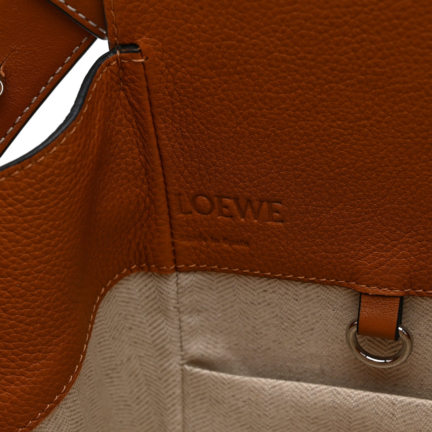 Loewe Grained Calfskin Small Hammock Shoulder Bag Tan 6 of 10