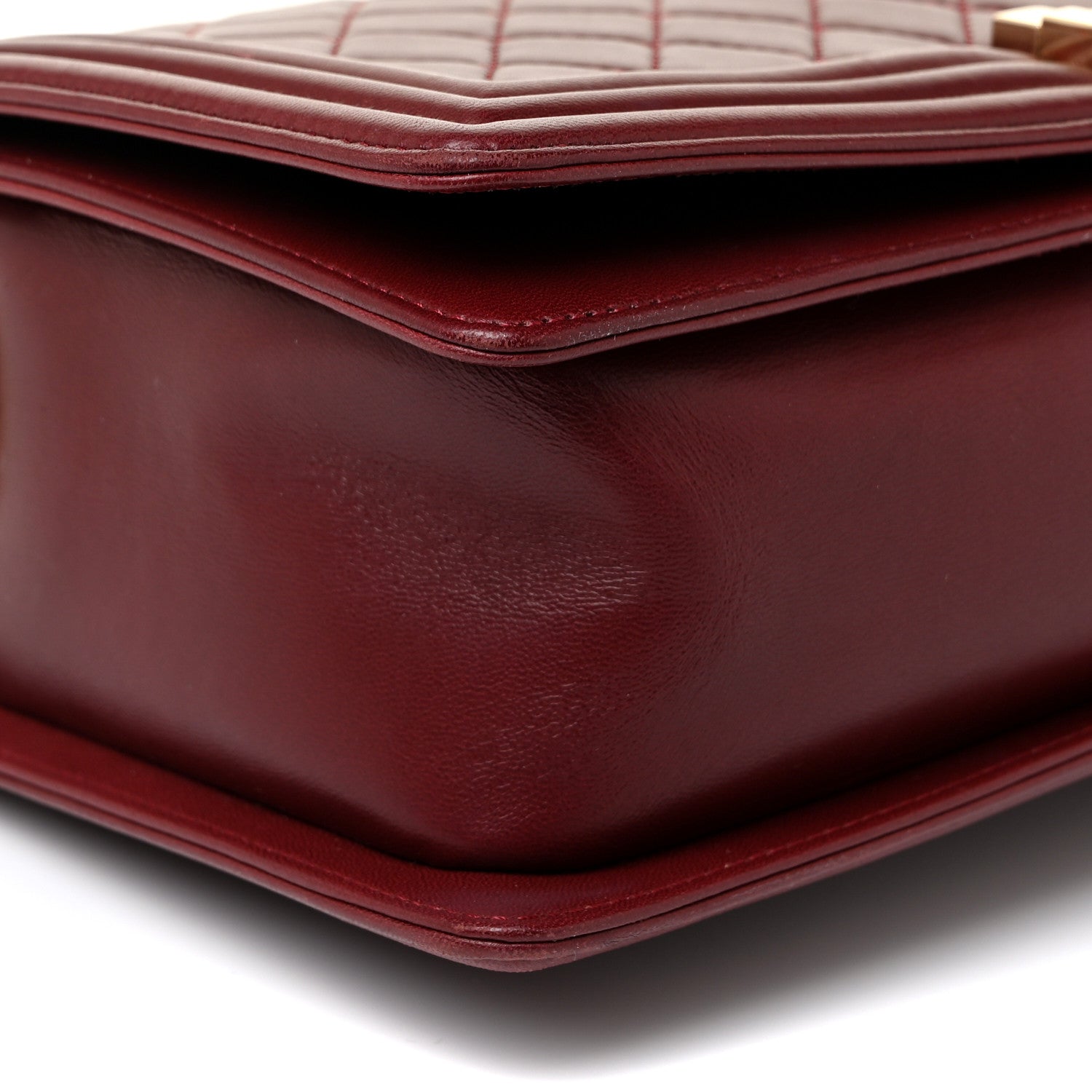 Chanel Lambskin Quilted New Medium Boy Flap Dark Red 9 of 15