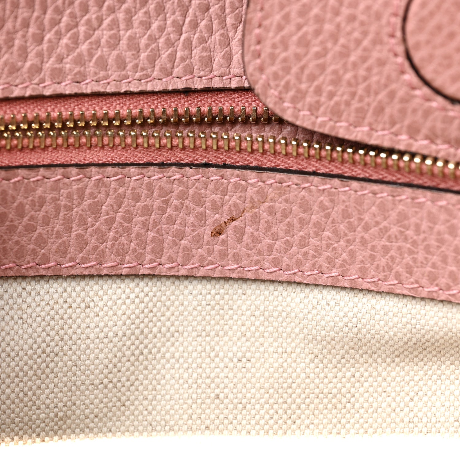 Gucci Dollar Calfskin Small Swing Tote Grey Field Soft Pink 6 of 12