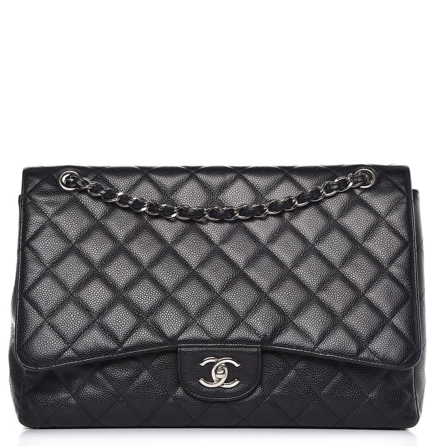 Caviar Quilted Maxi Single Flap Black