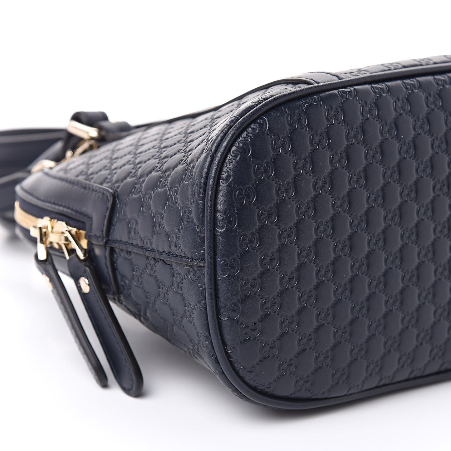 Soft Microguccissima Mini Dome Bag Blue