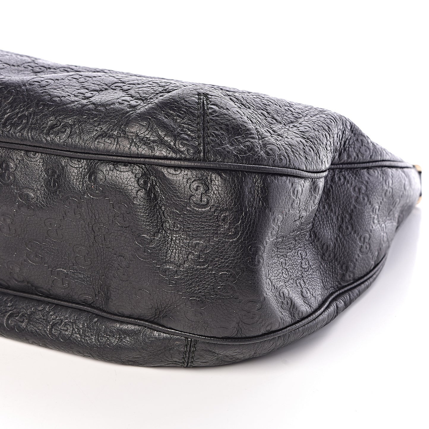 Guccissima Large New Ladies Web Hobo Black