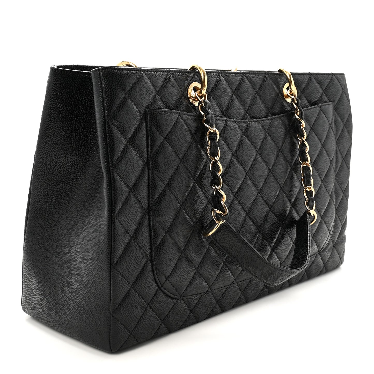 Caviar Quilted XL Grand Shopping Tote GST Black