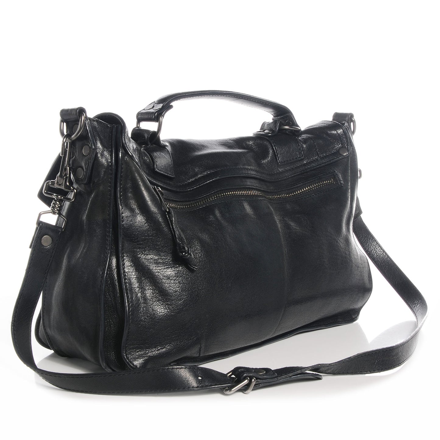 Lambskin PS1 Medium Satchel Black