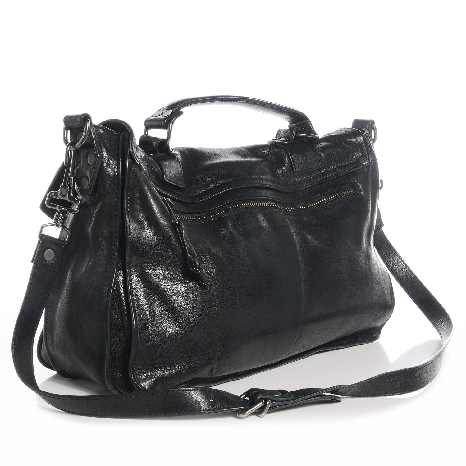 Proenza Schouler Lambskin PS1 Medium Satchel Black 3 of 14