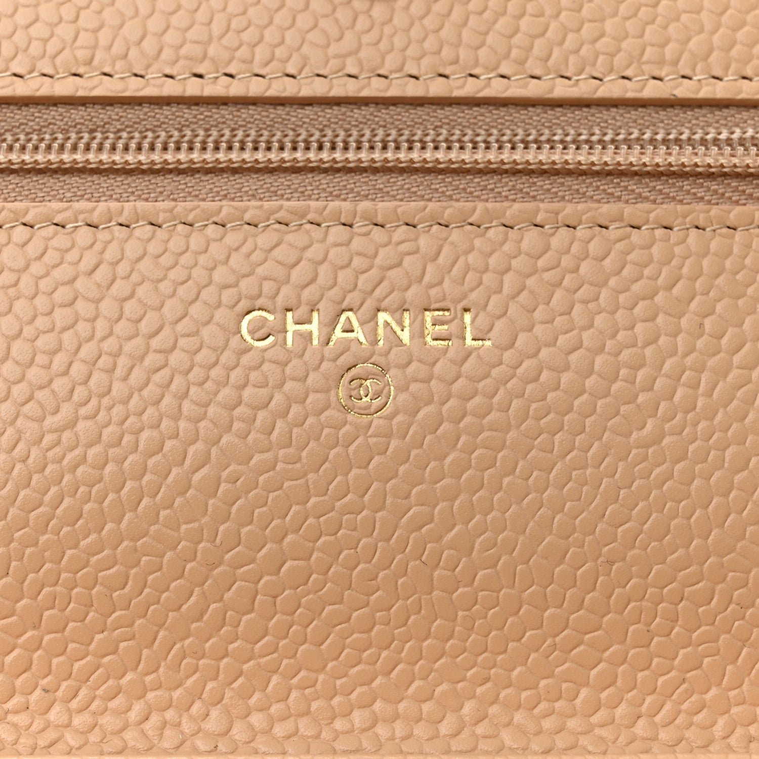 Chanel Caviar Quilted Wallet On Chain WOC Beige 6 of 11