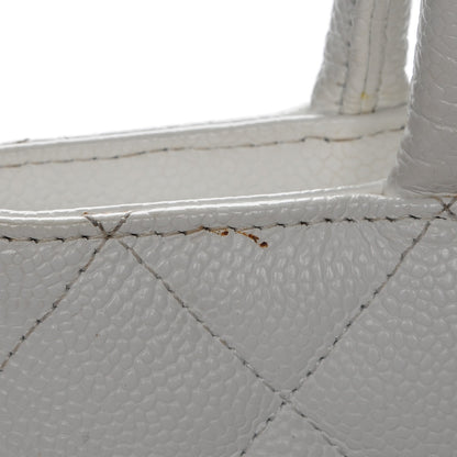 Chanel Caviar Quilted Medallion Tote White 11 of 12