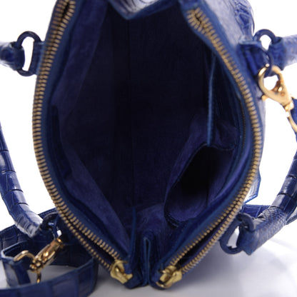 Nancy Gonzalez Crocodile Double Zip Tote Electric Blue 6 of 9