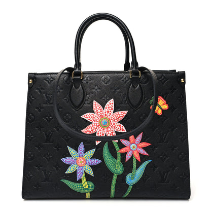Louis Vuitton LV X YK Empreinte Inlaid Kusama Flowers Onthego MM Black 1 of 10