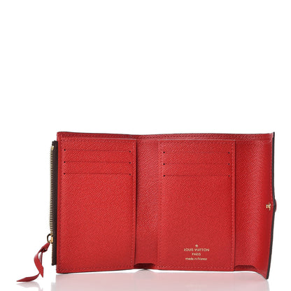 Louis Vuitton Damier Ebene Victorine Wallet Red 5 of 8