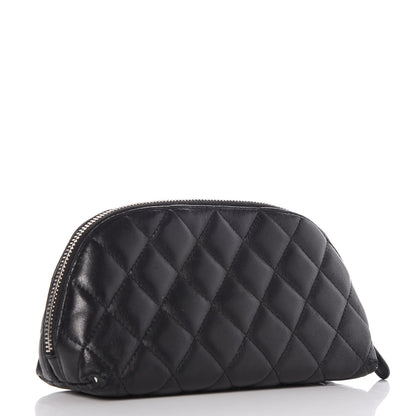 Chanel Lambskin Quilted Cosmetic Case Black 3 of 13