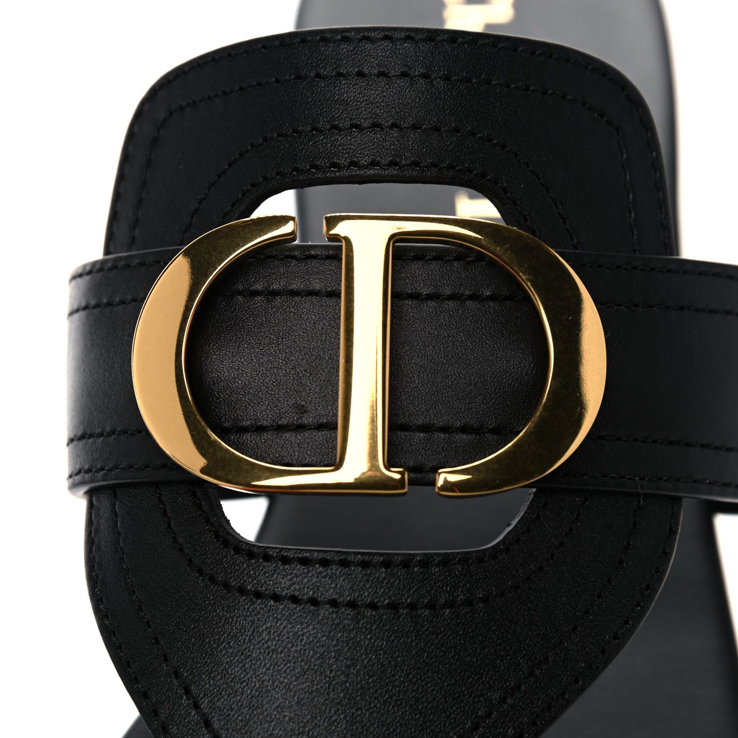 Calfskin 30 Montaigne Thong Sandals 37 Black