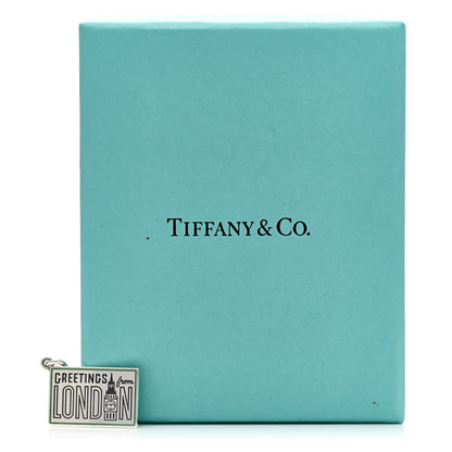 Tiffany Sterling Silver Enamel London Postcard Charm Blue 5 of 5