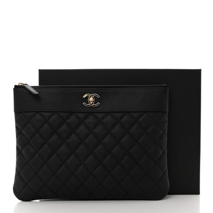 Chanel Caviar Quilted Medium Vintage Mademoiselle Cosmetic Case Black 8 of 8