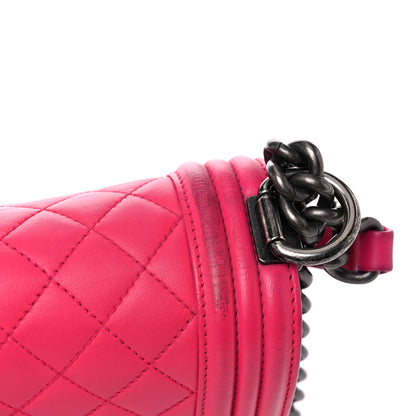 Chanel Lambskin Quilted Medium Boy Flap Pink 17 of 20