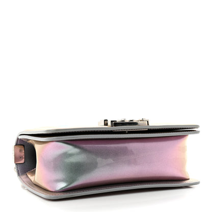Chanel Iridescent Patent Calfskin PVC Quilted Small Boy Flap Light Purple 4 of 14