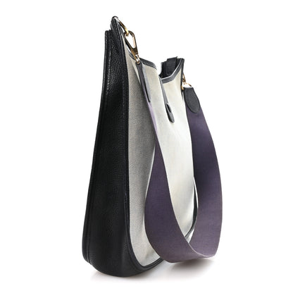 Hermes Toile Ardennes Evelyne GM ]Bleu de Prusse 2 of 9