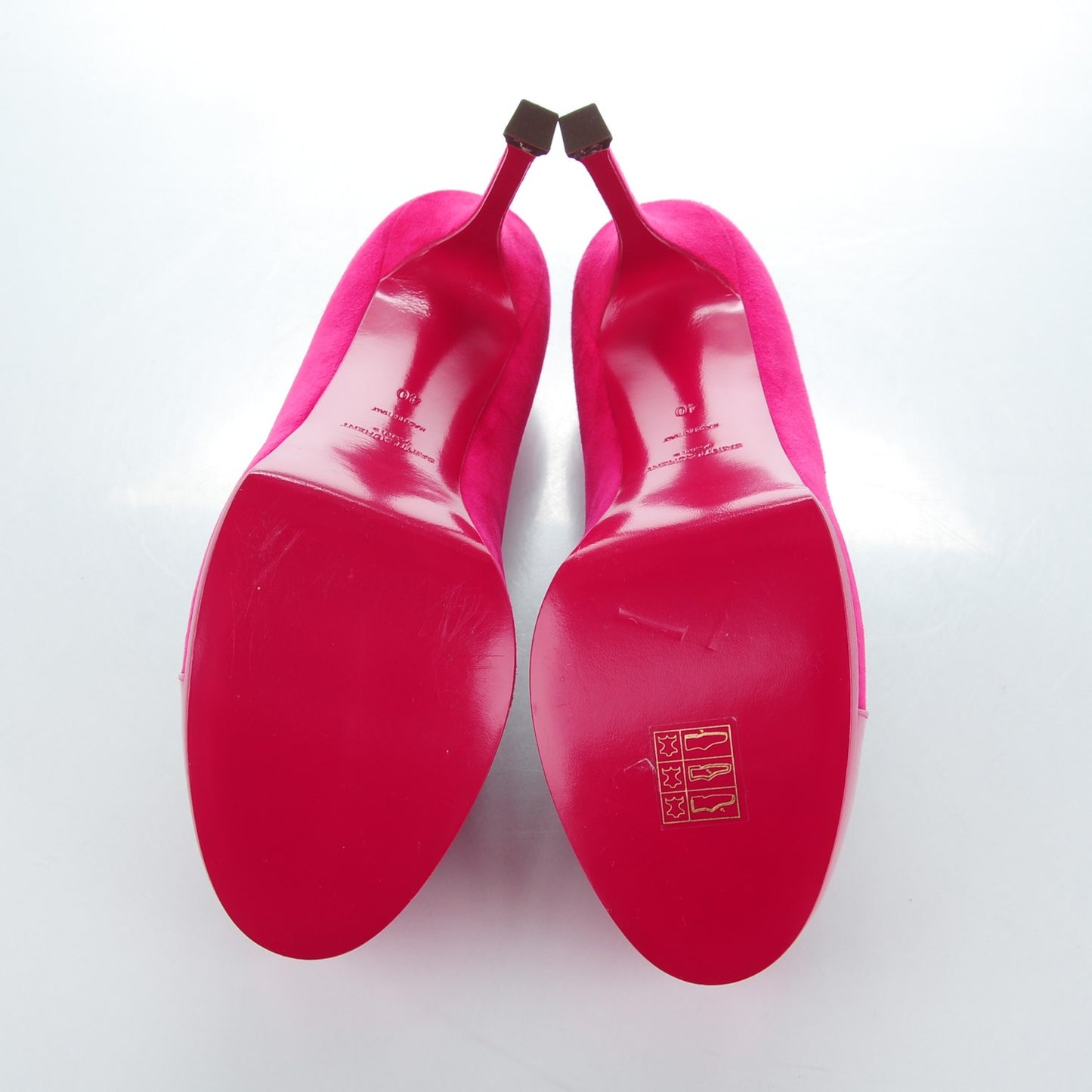Suede Patent Goatskin Tribute Two 80 Platform Pumps 40 Fuchsia