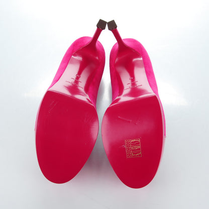 Saint Laurent Suede Patent Goatskin Tribute Two 80 Platform Pumps 40 Fuchsia 5 of 9