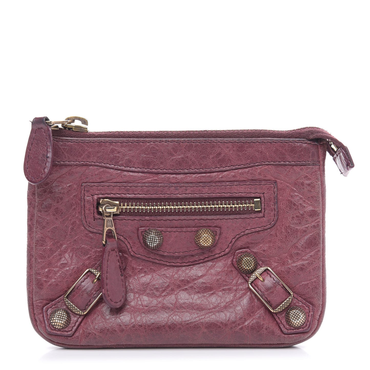 Agneau Giant 12 Gold Hardware M Porte-Monnaie Coin Purse Cassis