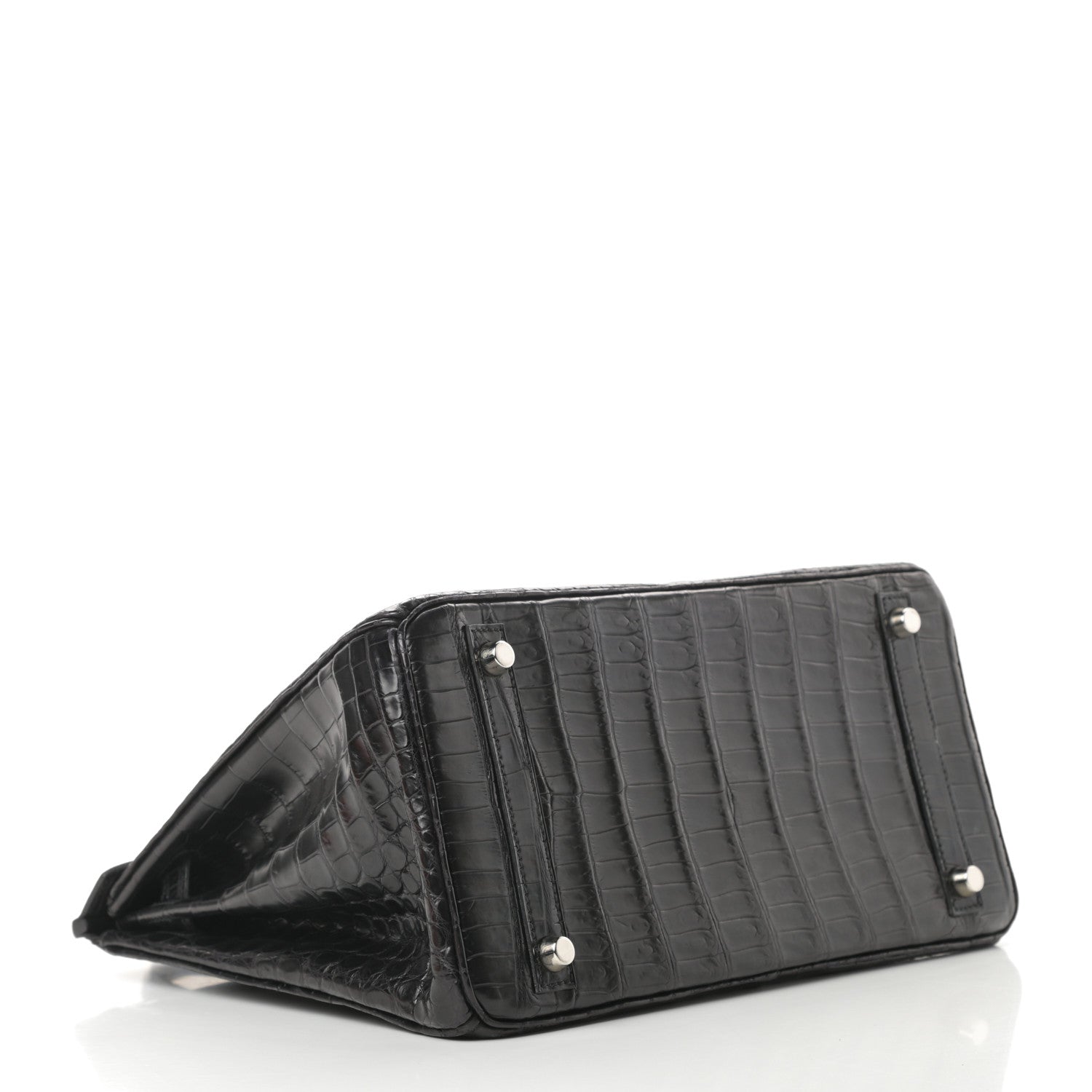 Hermes Matte Niloticus Crocodile Birkin 30 Black 5 of 43