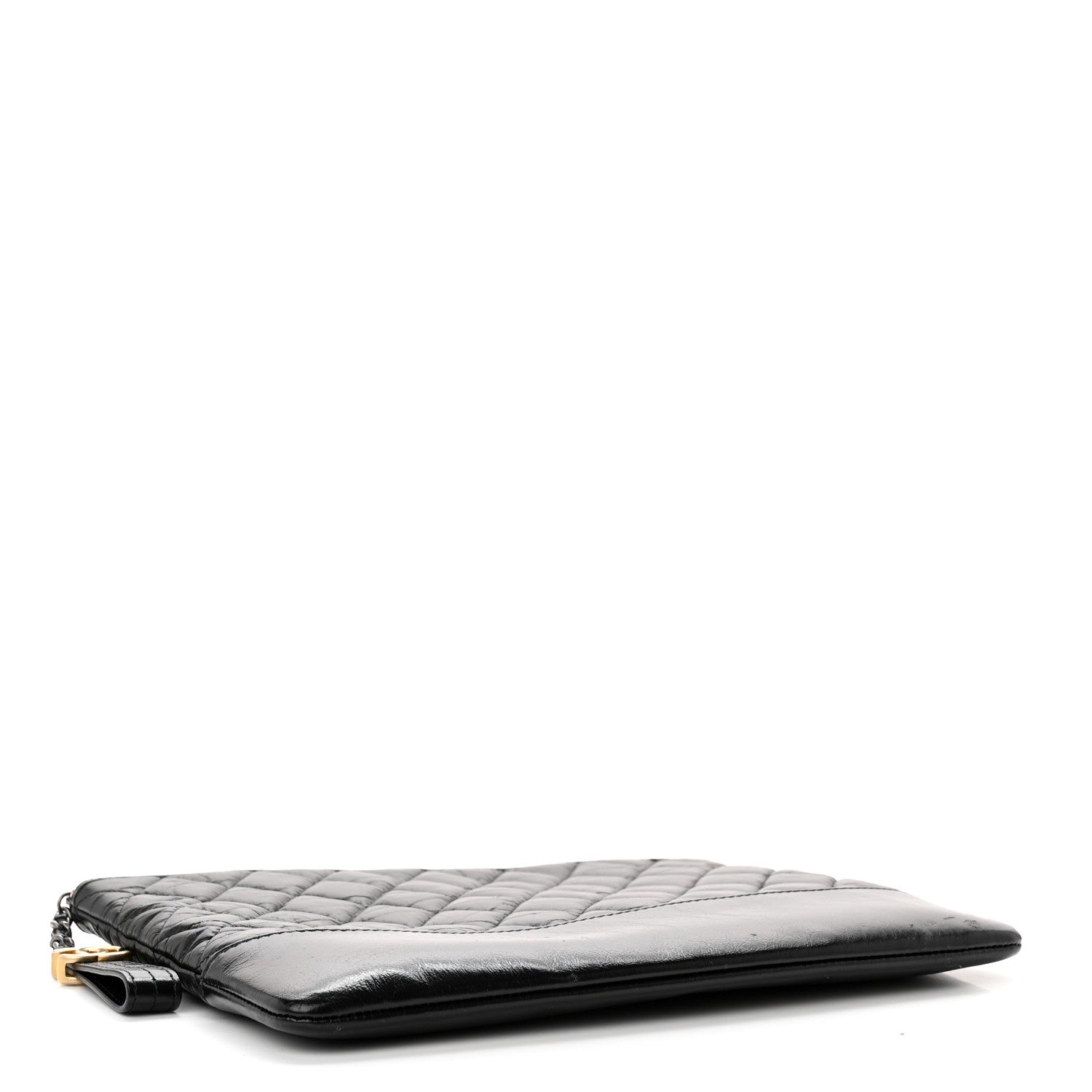 Chanel Aged Calfskin Quilted Medium Gabrielle Cosmetic Case Black 4 of 11